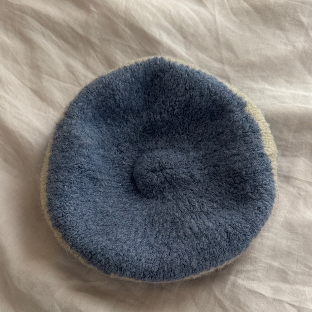 Paloma Wool Blue and Cream Beret